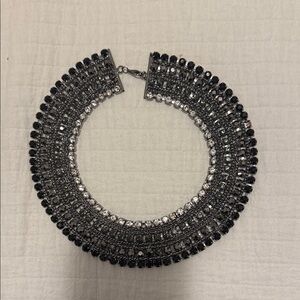 Vintage Black and Silver Statement Necklace